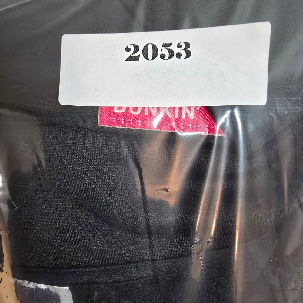 Dunkin Donuts Employee Uniform Set Black Full Zip Jacket and Visor Mens Large - Picture 11 of 11
